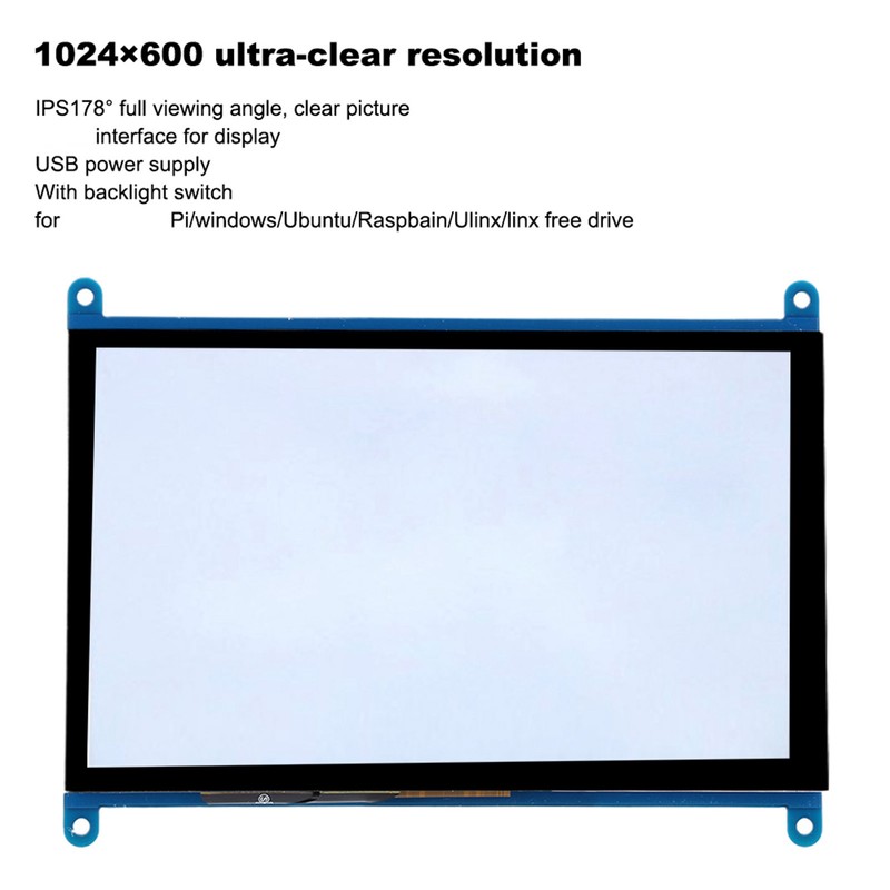 Display Screen for Raspberry Pi HD IPS 1024 X 600