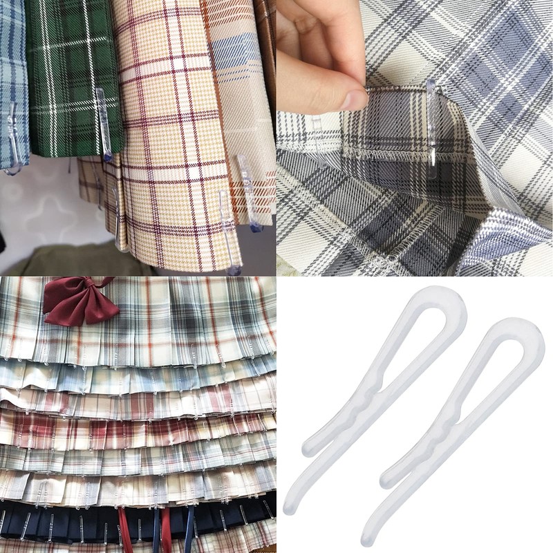 200 Pcs Plastic Alligator Clips Garment Clips with Teeth Clear