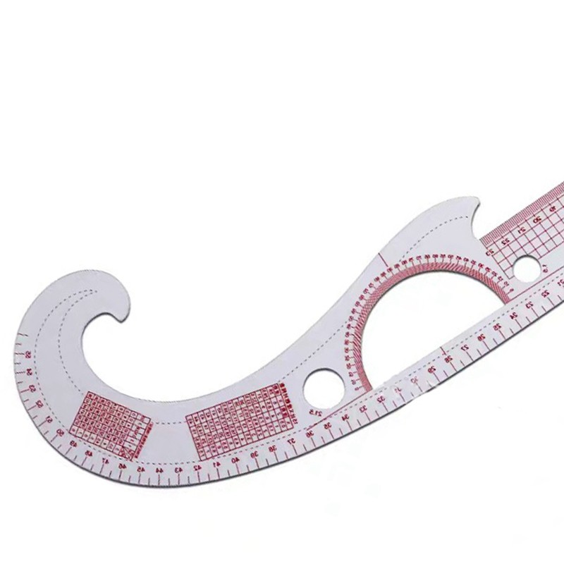 Sewing Ruler Set High Transparency Built in Scale Bendable Flexible