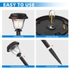DERAYSION Solar Lights Outdoor 6 Pack, Stainless Steel Glass Solar