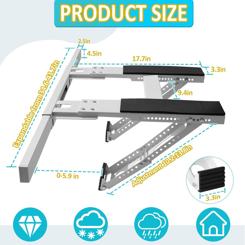 Window Air Conditioner Support Bracket - Universal No-Drilling AC Bracket