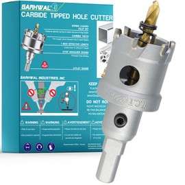 GARHWAL - Diameter 32 mm high-performance carbide hole saw with carbide teeth for cutting work in steel, stainless steel, aluminium and plastic - industrial quality, durable and faster drilling