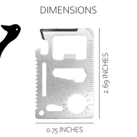 11-in-1 Multi-Purpose Pocket Survival Tool Key, 3 Pack, Stainless Steel Multi-purpose Beer Bottle Opener, Portable Survival Card Wallet Size, Gifts for Christmas, Father's Day & More