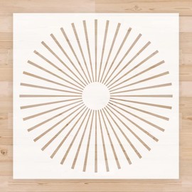 2pcs 8 x 8 Inch Reusable Geometric Tile Stencils - Floor Stencils for Painting Patio Cement Bathroom Floor Wall Furniture and More