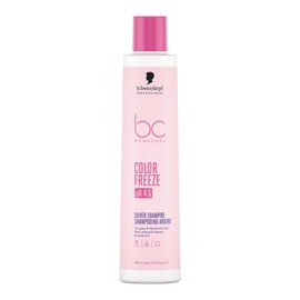 Schwarzkopf Professional Bonacure Colour Freeze Silver Shampoo for Blonde Grey Lightened Hair Removes Yellow Tones Freshens Cool Tones with Vegan Keratin Free from SLS SLES 250 ml