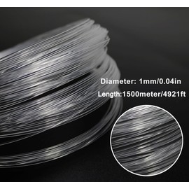 AZIMOM PMMA 0.04in(1mm) 4921ft(1500Meter) Plastic End Glow Fiber Optic Roll Cable for Fiber Optic Starlight Kits Project Twinkle Star Sky Ceiling Headliner Decor