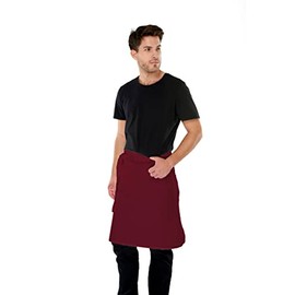 KOKOTT Front Tie, Approx. 60 x 80 cm, Apron / Front Pin, bordeaux