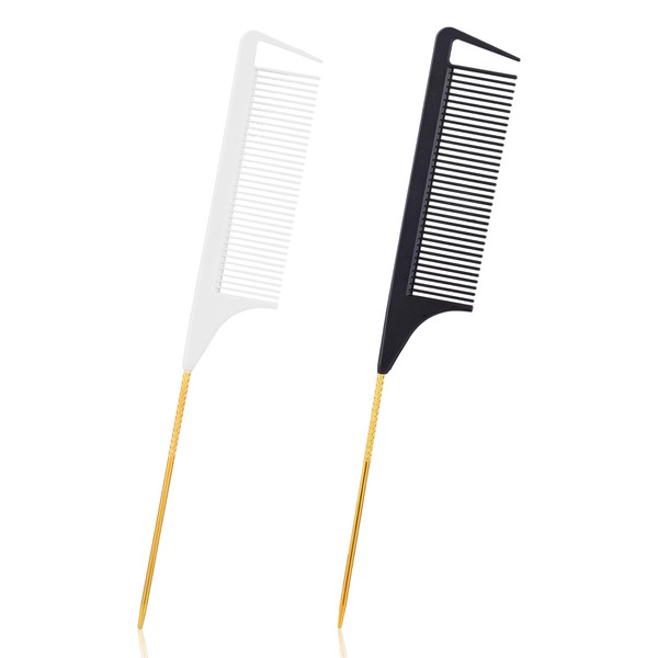 cobee Rat Tail Combs, 2Pcs Braids Parting Combs Fine Tooth