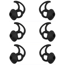 SNHTLS Silicone Earbud Tips Replacement Earbud Tips Compatible with Bose QuietComfort I and Sport Earbuds 3 Pairs Black(L)