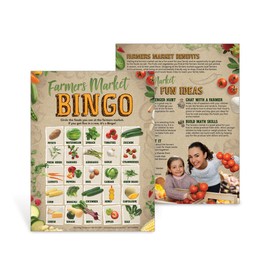 Farmers Market Activity Handout Tearpad | Farmers Market Bingo Handouts | 8 ½” x 11”, 50 Sheets, 2-Sided