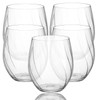 40 piece Solana Stemless Unbreakable Crystal Clear Wave Plastic Wine