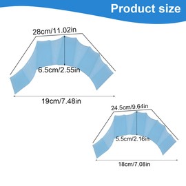 LQIOACU Finger paddles swimming gloves, hand paddle, elastic and secure finger fins, swimming fins, 2 pairs, suitable for swimming in the pool, reduces water resistance, blue