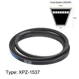 HARFINGTON XPZ-1537 V-Belts Drive Belt 1537mm Pitch Girth 10mm Width 8mm Height Rubber for Power Transmission