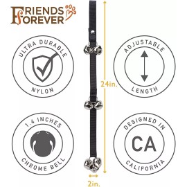 Unbranded Dog Doorbell Quality Training Adjustable Dog Bell Outside Door Handle Bell