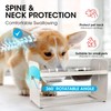PETCOMO Elevated Dog and Cat Bowl Stand – Adjustable Height,