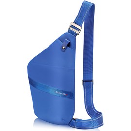 Alphantino Sling Bag For Men Women Slim Anti-theft Crossbody EDC Daypack Lightweight Ergonomics Personal Flex Travel Bag (Azure Blue)