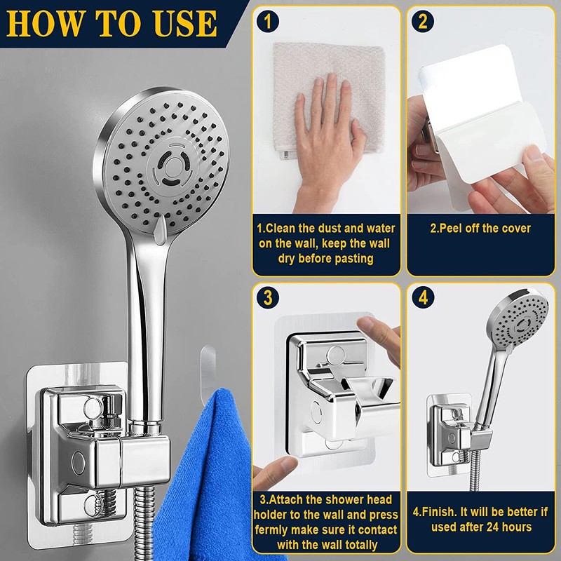 Snokay Hand Shower Head Holder, 360° Adjustable Angle Shower Holder,