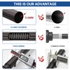 BRIOFOX Industrial Shower Curtain Rod - Never Rust Non-Slip 43-72