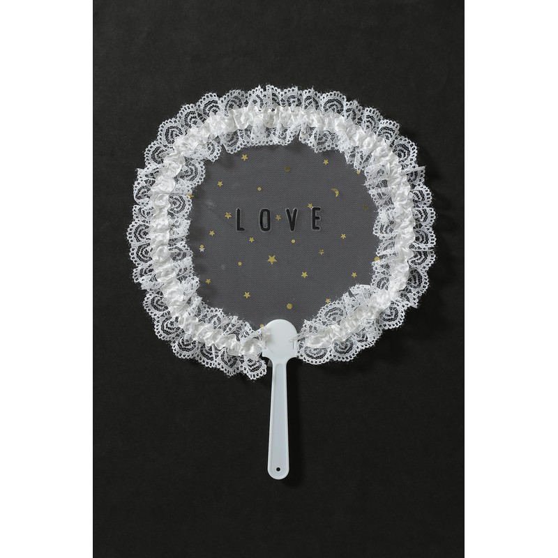 Artec 18333 Transparent Fan, White Pattern, Crafts, Crafts, Crafts, Miscellaneous