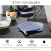 DII Basic Terry Collection Quilted 100% Cotton, Potholder, Pebble, 3