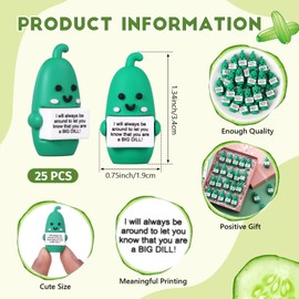 Gejoy 25 Pcs Mini Rubber Pickle Toys Positive Gifts Mini Pickles Decorations and Encouragement Birthday Motivational Gifts for Colleague Staff Teacher