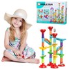 50Pcs Marble Run Set Building Blocks with 30 Glass Marbles