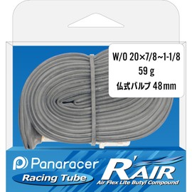 Panaracer TW2087-81F48RA R'AIR Lightweight Tube W/O 20 x 7/8-1 1/8 Presta Valve 1.9 inches (48 mm), Made in Japan