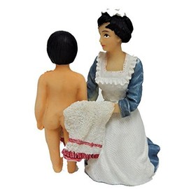 Melody Jane Dolls House Victorian Maid Drying Child 1:12 People Resin Figure