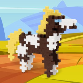 PLUS PLUS - Horse - 70 Piece Tube, Construction Building Stem / Steam Toy, Interlocking Mini Puzzle Blocks for Kids