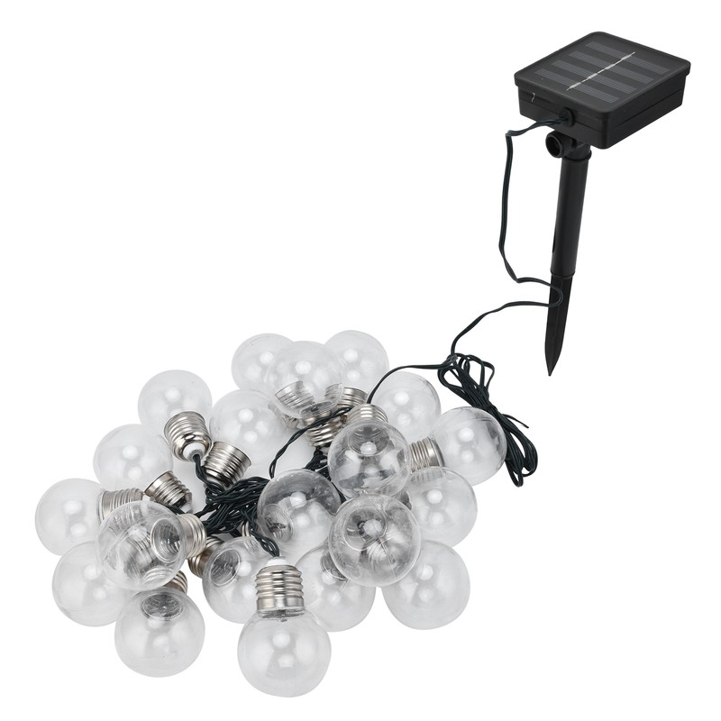 20LEDs G50 Solar Bulb Light String Outdoor Waterproof for Garden
