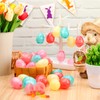 Silipull 72 Pcs Marble Religious Easter Eggs Bulk Plastic Empty