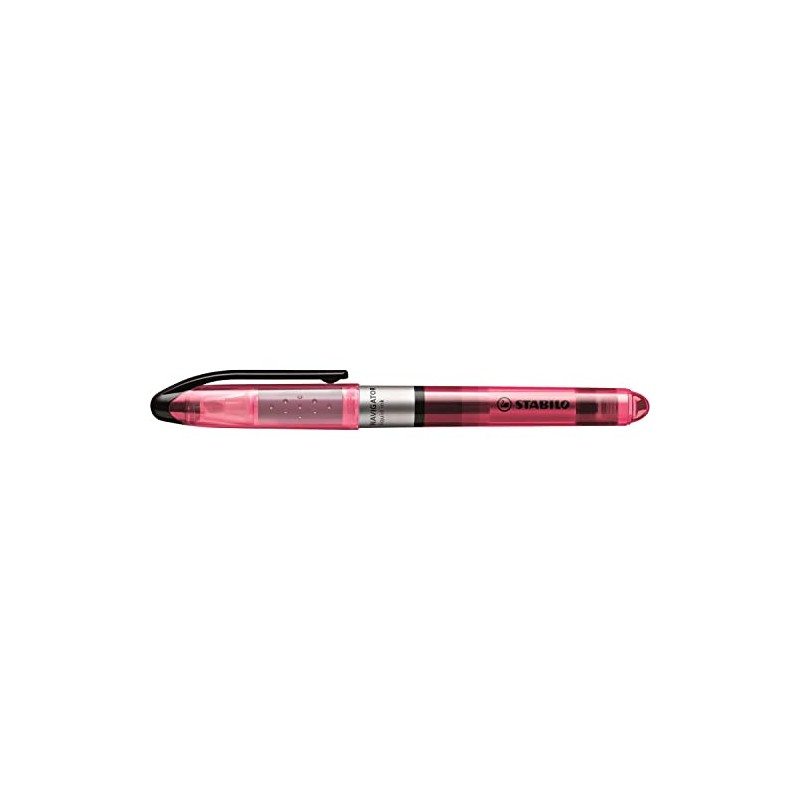 STABILO 6 x NAVIGATOR Pocket Highlighters Slanted Tip Pink