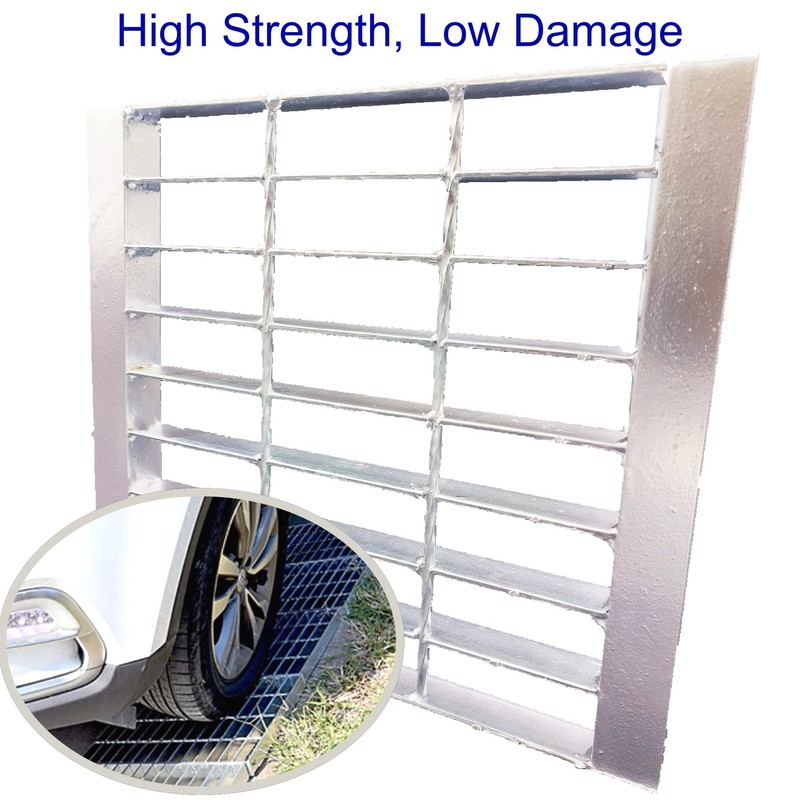 MOSINSBO Galvanized Steel Drain Grate with Base, 12x12 Outdoor Drain
