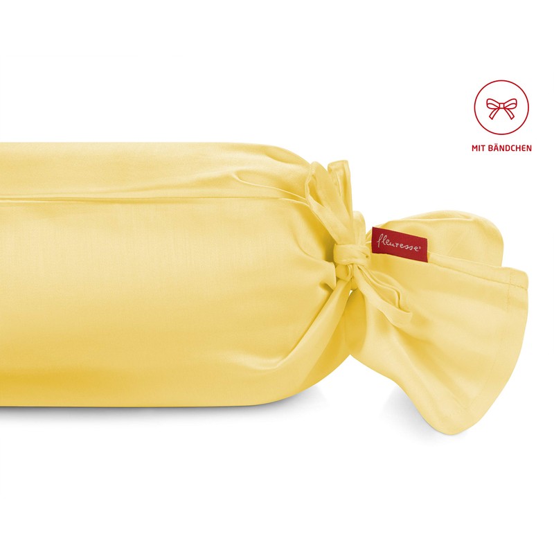 Fleuresse Colours Uni 9100-2044 Bolster Cover Maco Satin Orange 40/15