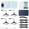 Solar Pendant Lights Outdoor IP65 Waterproof, 4 Heads Solar Powered