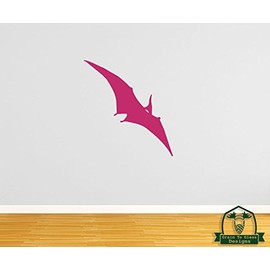 Grain To Glass Designs Pterodactyl Dinosaur Wall Home Decor Vinyl Decal - 24" Hot Pink