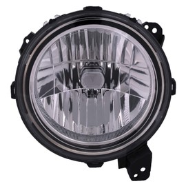 HEADLIGHTSDEPOT Headlight Compatible With Jeep Wrangler 2018-2024 and Gladiator Halogen Passenger Side Chrome