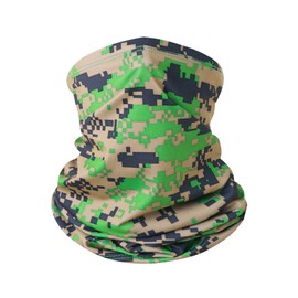 Weardear Multifunctional Headwear Face Masks Bandana Snoods Windproof Sunscreen Scarf Neck Gaiter Scarf for Sports Fishing Outdoor Cycling Camouflage M