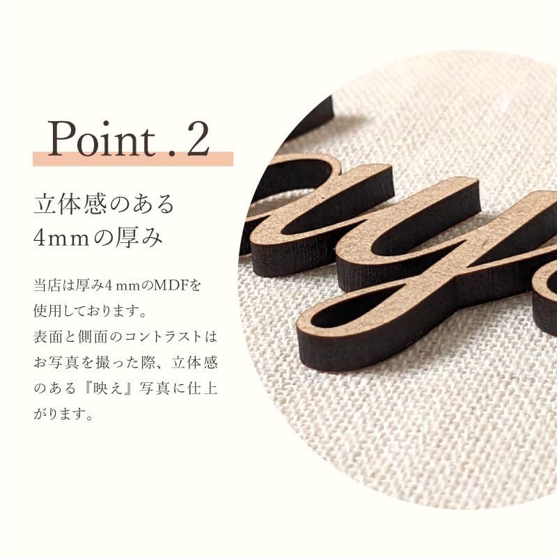 モクモ 日本製 木製レターバナー 月齢フォト バースデー ベビー撮影用 ガーリー パーツ23個セット ティアラ 天使の羽