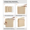 WAOHANAZ Bamboo Toilet Paper Storage Basket with Lid & Handle