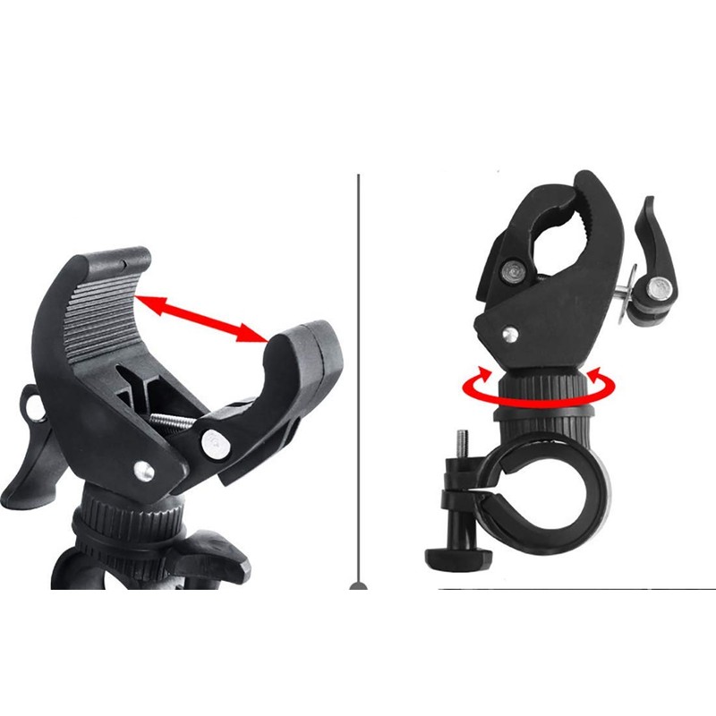 Huadoud Zxcdengjia-011 Bicycle Light Holder, Headlight Bracket, Flashlight Holder, 360