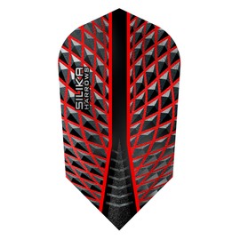 Harrows Dart Flight Professional Silika Dartflight Set for Soft Darts and Steel Darts (Slim, Red)