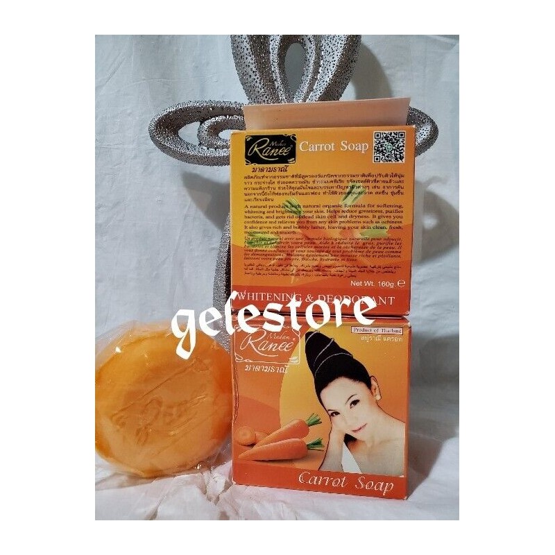 Original Madam RANEE Pure Carrot Whitening & Deodorant Soap. 160g