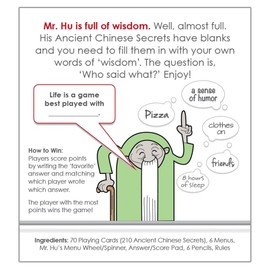 Mr. Hu Said What? - A Family/Party Game of Ancient Chinese Secrets
