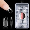 Quaferen Coffin Nails Tips Medium: 240pcs Pre-shape Acrylic Fake Nail
