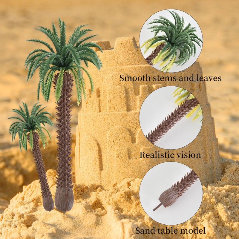 DecorDwell Pack of 20 Model Building Trees, Model Coconut Palm
