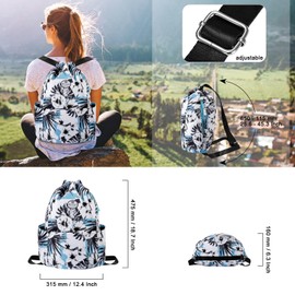 HUA ANGEL Drawstring Backpack Bag, Sport Gym Sackpack Lightweight Small Gym Bag for Men Women Pull String Sport Beach Bag