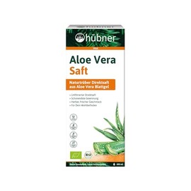 hbner ALOE VERA BIO-PFLANZENSAFT naturtrb | Aus dem reinen und ungefilterten Blatt-Gel der Aloe Vera-Pflanze | Bio-Qualit?t | Natrliches Lebensmittel | Herber-frischer Geschmack | Vegan