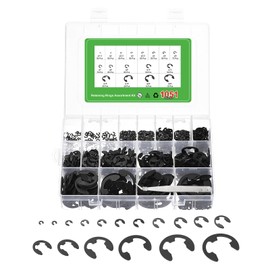 uxcell 1051 Pcs E-Clip Assortment Kit, 17 Sizes M1.5, M2, M2.5, M3, M3.5, M4, M5, M6, M7, M8, M9, M10, M12, M15, M19, M20, M22 Carbon Steel External Retaining Rings