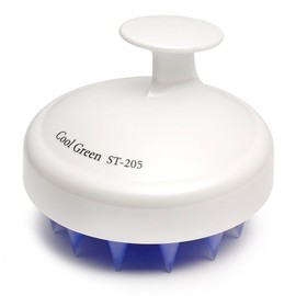 Coolgreen Tourmaline Scalp Massage Brush ST-205, White, 1 Piece / 쿨그린 토르말린 두피 마사지 브러쉬 ST-205, 화이트, 1개